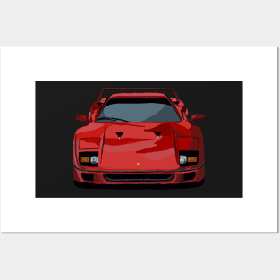 Ferrari F40 Posters and Art